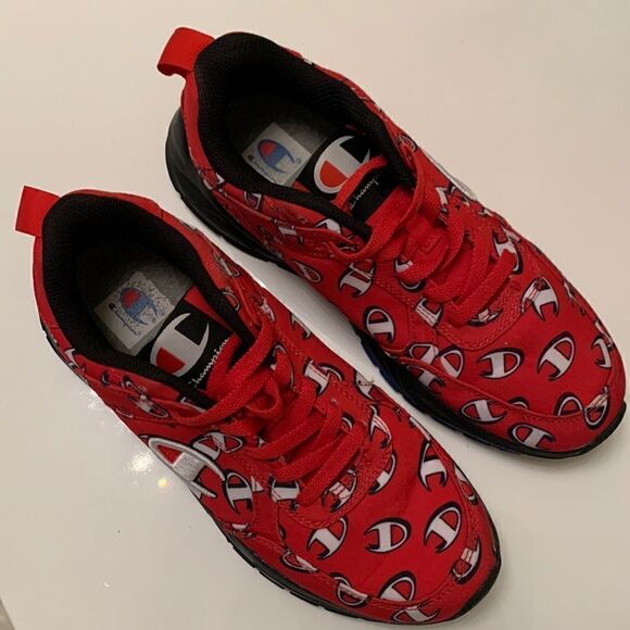 Champion Red/White Sneakers Size 6,5 - 7 - Picture 1 of 8